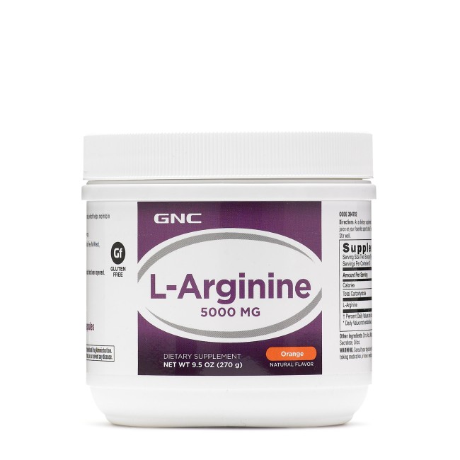 Gnc L-arginine 5000 Mg, L-arginina, Pulbere Cu Aroma De Portocale, 270 G Gnc L-arginine 5000 Mg, L-arginina, Pulbere Cu Aroma De Portocale, 270 G