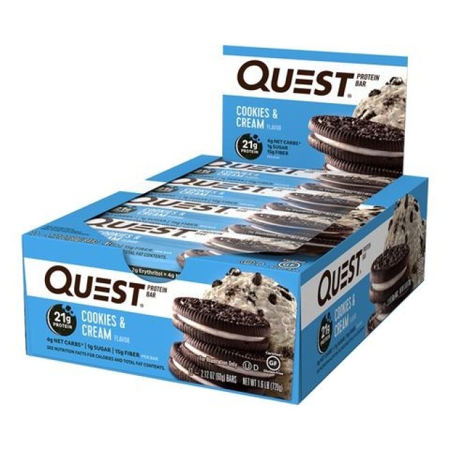 Quest Protein Bar, Baton Proteic, Cu Aroma De Biscuiti Si Frisca, 60g