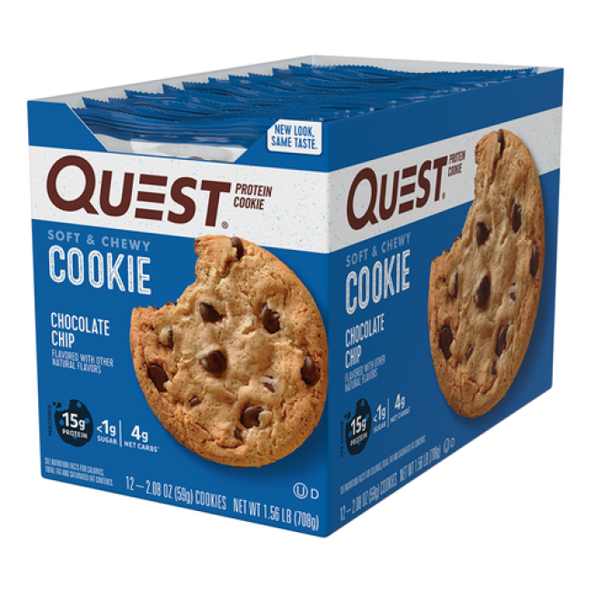 Quest Protein Cookie, Biscuite Proteic, Cu Aroma De Bucati De Ciocolata, 59g Quest Protein Cookie, Biscuite Proteic, Cu Aroma De Bucati De Ciocolata, 59g