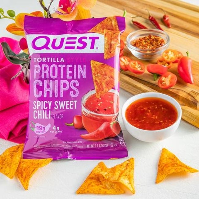 Quest Nutrition Chipsuri Proteice Cu Aroma De Spicy Sweet Chilli, 32 G Quest Nutrition Chipsuri Proteice Cu Aroma De Spicy Sweet Chilli, 32 G