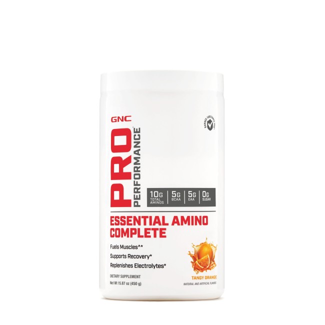 Gnc Pro Performance Essential Amino Complete, Aminoacizi, Cu Aroma De Mandarine, 450 G Gnc Pro Performance Essential Amino Complete, Aminoacizi, Cu Aroma De Mandarine, 450 G