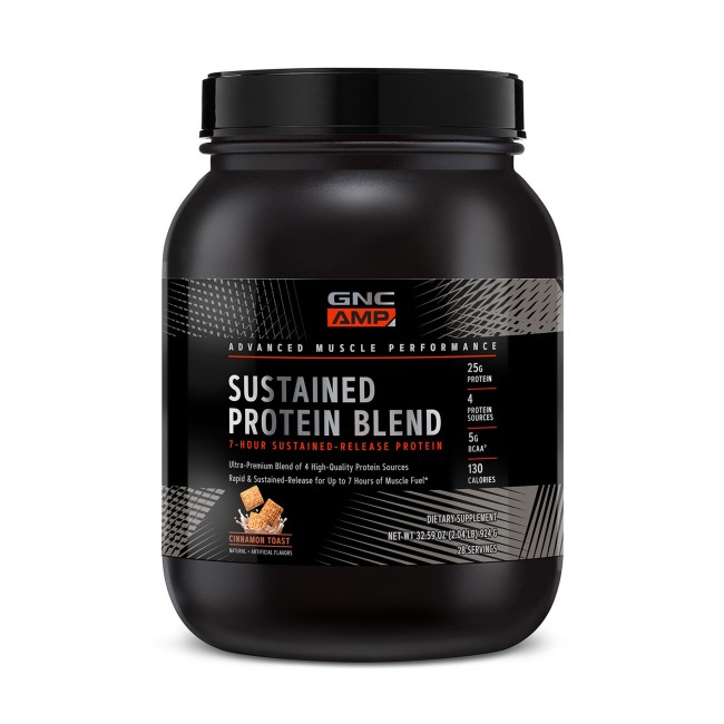 Gnc Amp Sustained Protein Blend Amestec Proteic Cu Aroma De Cereale Cu Scortisoara, 924 G Gnc Amp Sustained Protein Blend Amestec Proteic Cu Aroma De Cereale Cu Scortisoara, 924 G