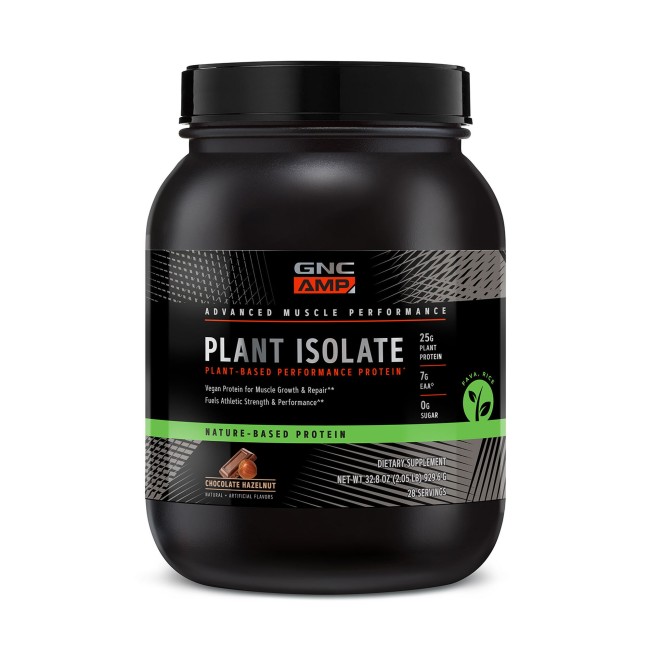 Gnc Amp Plant Isolate Proteina Vegetala Cu Aroma De Ciocolata Si Alune, 929,6 G Gnc Amp Plant Isolate Proteina Vegetala Cu Aroma De Ciocolata Si Alune, 929,6 G