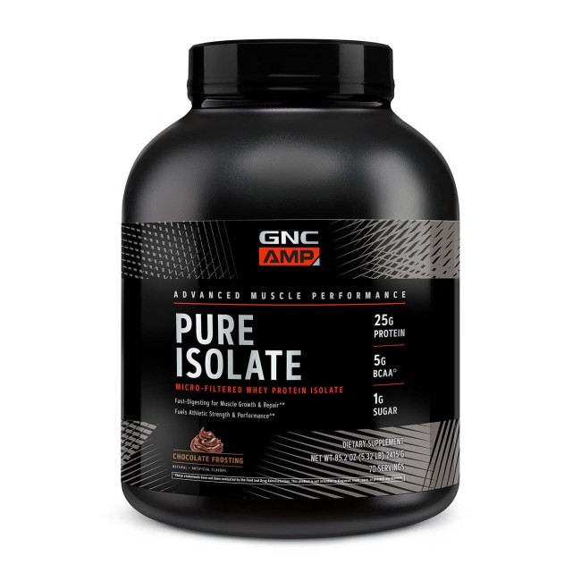 Gnc Amp Pure Isolate, Proteina Izolata Din Zer Cu Aroma De Ciocolata, 2415 G Gnc Amp Pure Isolate, Proteina Izolata Din Zer Cu Aroma De Ciocolata, 2415 G