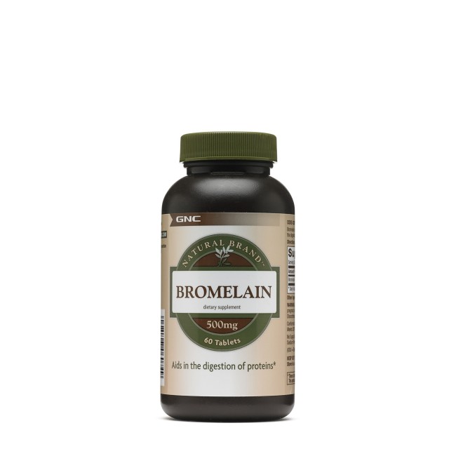Gnc Natural Brand Bromelain 500mg, Bromelaina, 60 Tb Gnc Natural Brand Bromelain 500mg, Bromelaina, 60 Tb