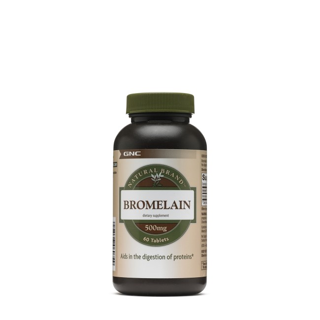 Gnc Natural Brand Bromelain 500mg, Bromelaina, 60 Tb