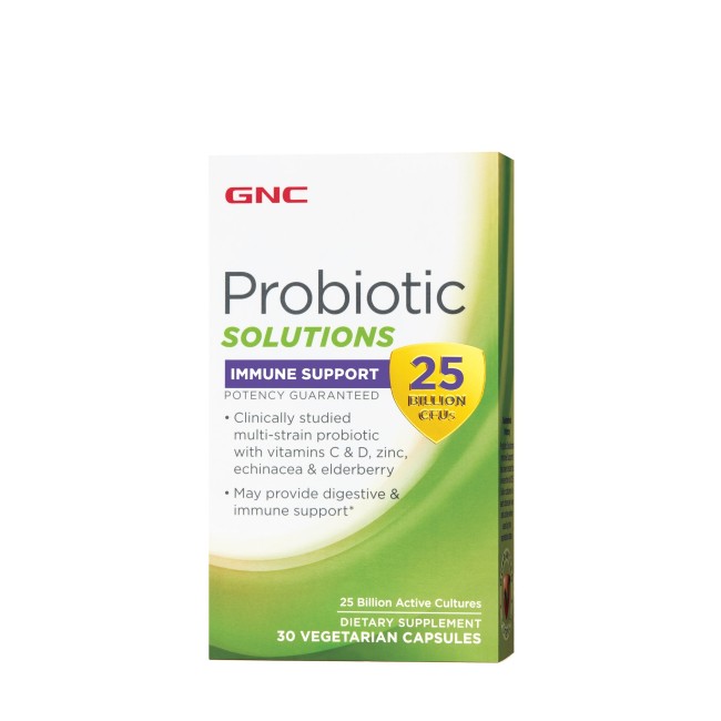 Gnc Probiotic Solutions Immune Support - 25 Billion Cfus, Suport Pentru Imunitate 25 Miliarde Culturi Vii, 30 Cps