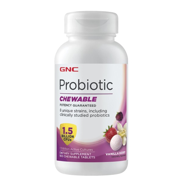 Gnc Probiotic Chewable - 1.5 Billion Cfus, Probiotic, 100 Tb