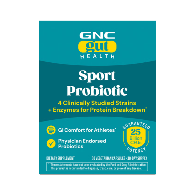 Gnc Gut Health Probiotic Sport, Probiotic Sport  Lab4 Studiat Clinic, 25 Miliarde Culturi Vii, 30 Cps