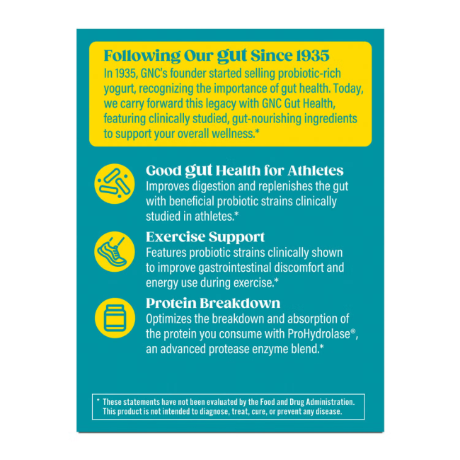 Gnc Gut Health Probiotic Sport, Probiotic Sport  Lab4 Studiat Clinic, 25 Miliarde Culturi Vii, 30 Cps