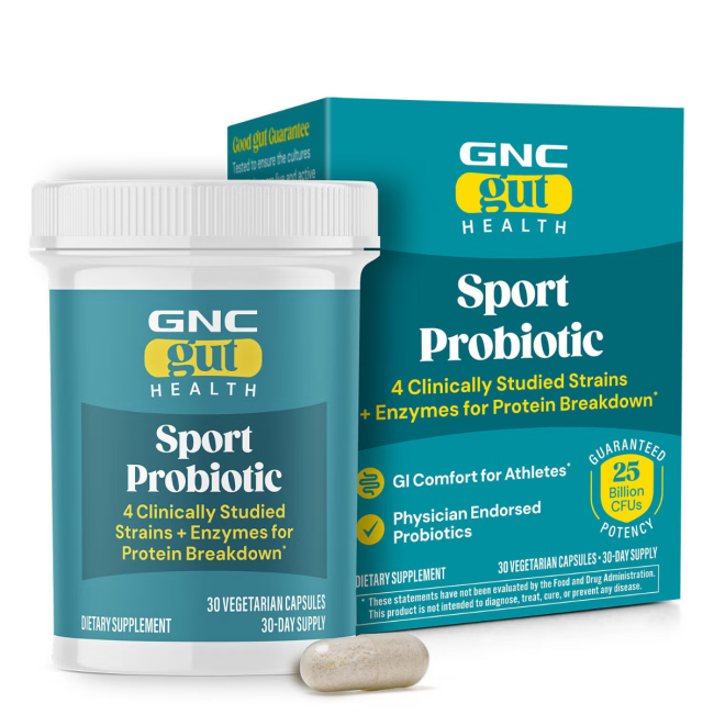 Gnc Gut Health Probiotic Sport, Probiotic Sport  Lab4 Studiat Clinic, 25 Miliarde Culturi Vii, 30 Cps