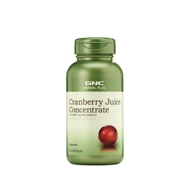 Gnc Herbal Plus Cranberry Juice Concentrate, Concentrat Din Suc De Merisor, 90 Cps