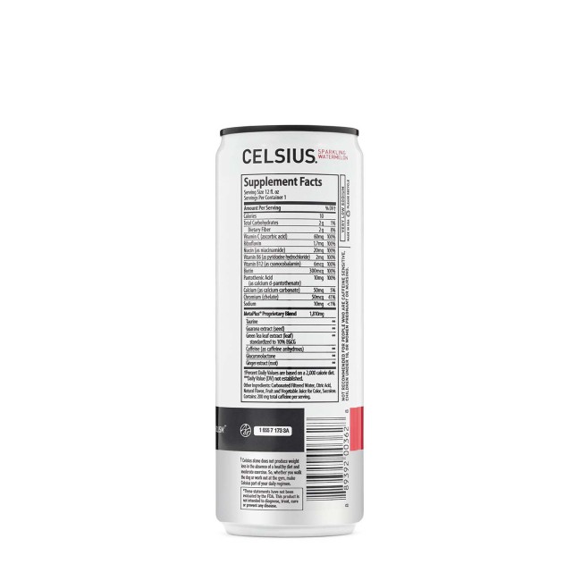 Celsius Energy Drink, Bautura Energizanta Carbogazoasa Cu Aroma De Pepene, 355 Ml Celsius Energy Drink, Bautura Energizanta Carbogazoasa Cu Aroma De Pepene, 355 Ml