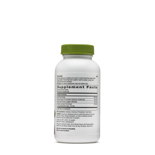 Gnc Superfoods Apple Cider Vinegar, Otet Din Cidru De Mere, 120 Tb Gnc Superfoods Apple Cider Vinegar, Otet Din Cidru De Mere, 120 Tb