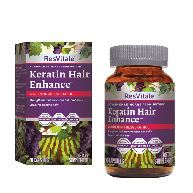 Resvitale Keratin Hair Enhance, Keratina Cu Biotina Si Resveratrol, 60 Cps Resvitale Keratin Hair Enhance, Keratina Cu Biotina Si Resveratrol, 60 Cps