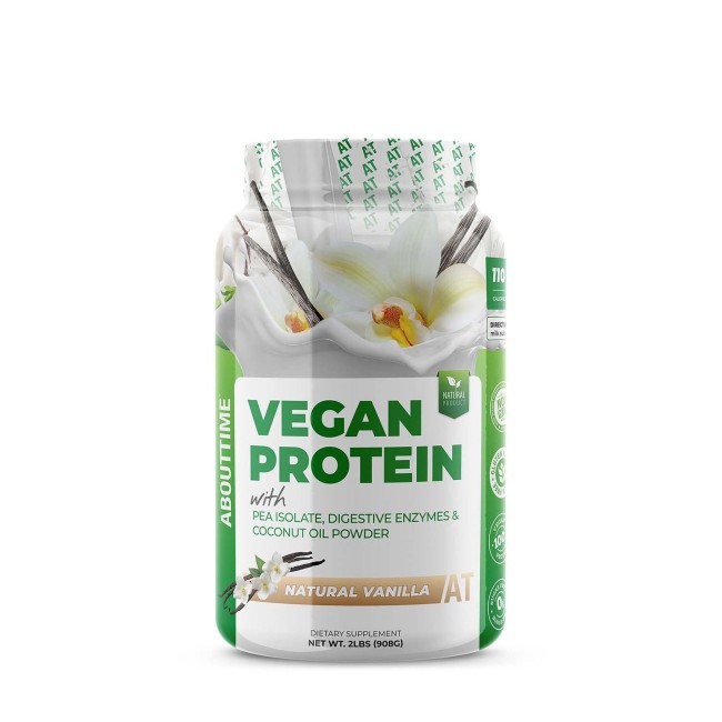 Abouttime Vegan Protein Proteina Vegana Cu Aroma Naturala De Vanilie, 908 G