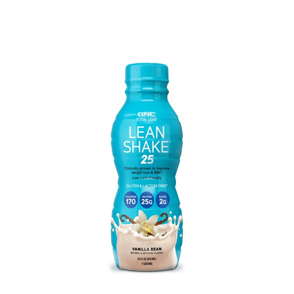 Gnc Total Lean Lean Shake 25, Shake Proteic Rtd Cu Aroma De Vanilie, 414 Ml