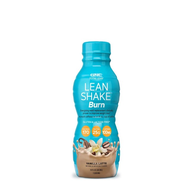 Gnc Total Lean Lean Shake Burn, Bautura Proteica Energizanta Cu Aroma De Vanilla Latte, 414 Ml Gnc Total Lean Lean Shake Burn, Bautura Proteica Energizanta Cu Aroma De Vanilla Latte, 414 Ml