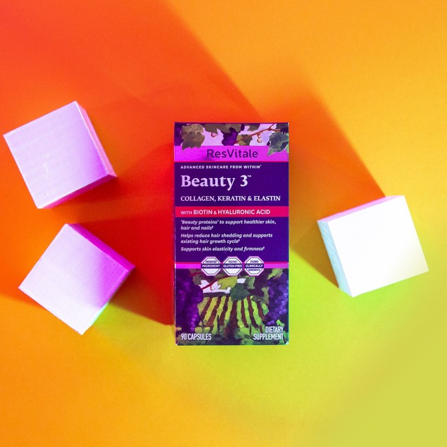 Resvitále Beauty 3, Formula Pentru Par, Piele Si Unghii Cu Colagen, Keratina Si Elastina, 90 Cps Resvitále Beauty 3, Formula Pentru Par, Piele Si Unghii Cu Colagen, Keratina Si Elastina, 90 Cps