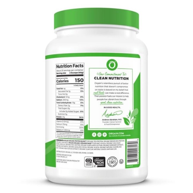 Orgain Organic Protein Powder, Proteina Organica Vegana, Cu Aroma De Ciocolata, 920 G Orgain Organic Protein Powder, Proteina Organica Vegana, Cu Aroma De Ciocolata, 920 G