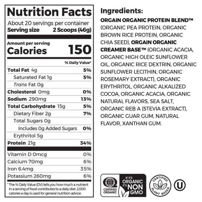Orgain Organic Protein Powder, Proteina Organica Vegana, Cu Aroma De Ciocolata, 920 G Orgain Organic Protein Powder, Proteina Organica Vegana, Cu Aroma De Ciocolata, 920 G