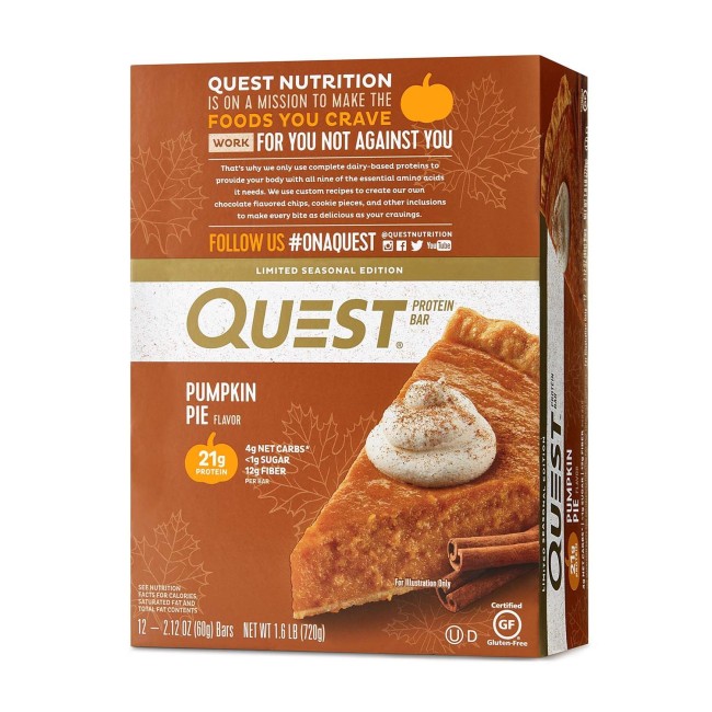 Quest Protein Bar, Baton Proteic Cu Aroma De Dovleac Editie Limitata, 60 G