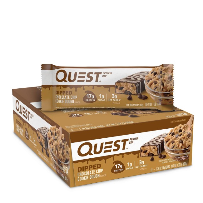 Quest Protein Bar, Baton Proteic Invelit In Ciocolata, Cu Aroma De Fulgi De Ciocolata, 50g Quest Protein Bar, Baton Proteic Invelit In Ciocolata, Cu Aroma De Fulgi De Ciocolata, 50g