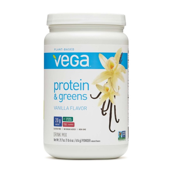 Vega Protein And Greens, Proteina Vegetala Si Verdeturi, Cu Aroma De Vanilie, 614 G