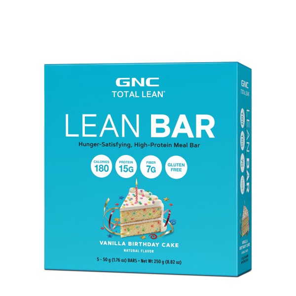Gnc Total Lean Lean Bar, Baton Proteic, Cu Aroma De Tort De Vanilie, 50g