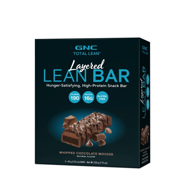 Gnc Total Lean Layered Lean Bar, Baton Proteic, Cu Aroma De Mousse De Ciocolata, 44g