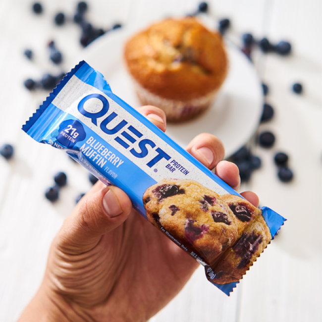 Quest Protein Bar, Baton Proteic, Cu Aroma De Briose Cu Afine, 60g