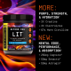 Beyond Raw Lit V2 Pre-workout With Crisp Blue Raspberry Flavor, Pre-workout Cu Aroma De Zmeura Albastra, 479.7 G