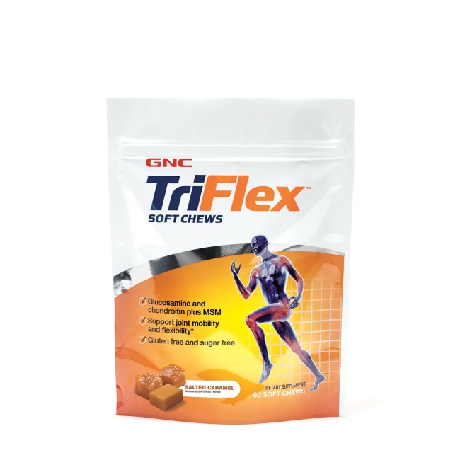 Gnc Triflex Soft Chews, Cu Aroma De Caramel Sarat, 60 Caramele Gnc Triflex Soft Chews, Cu Aroma De Caramel Sarat, 60 Caramele