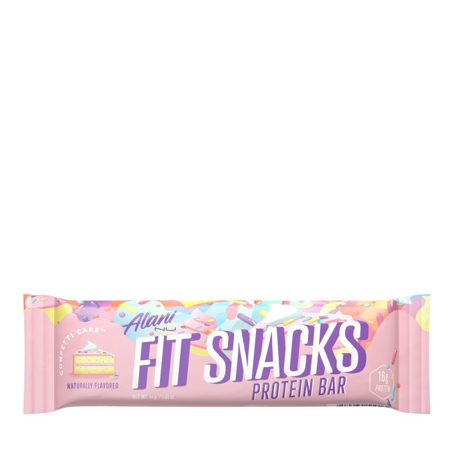 Alani Nu Fit Snacks Baton Proteic Cu Aroma De Prajitura Confetti, 46 G Alani Nu Fit Snacks Baton Proteic Cu Aroma De Prajitura Confetti, 46 G
