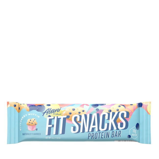 Alani Nu Fit Snacks Baton Proteic Cu Aroma De Briosa Cu Afine, 46 G