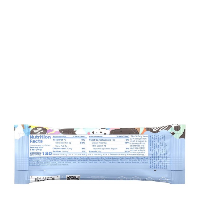 Alani Nu Fit Snacks Baton Proteic Cu Aroma De Biscuiti Cu Crema, 46 G Alani Nu Fit Snacks Baton Proteic Cu Aroma De Biscuiti Cu Crema, 46 G