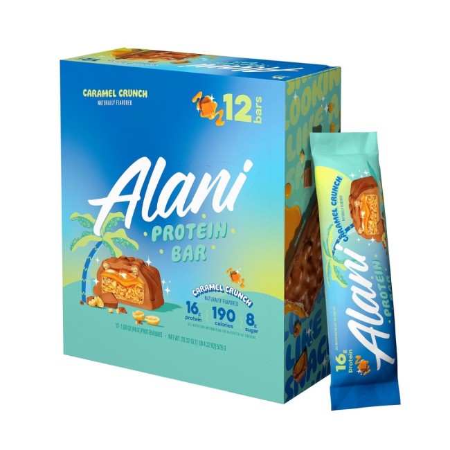 Alani Nu Fit Snacks, Baton Proteic Cu Aroma De Caramel Crocant, 48 G Alani Nu Fit Snacks, Baton Proteic Cu Aroma De Caramel Crocant, 48 G