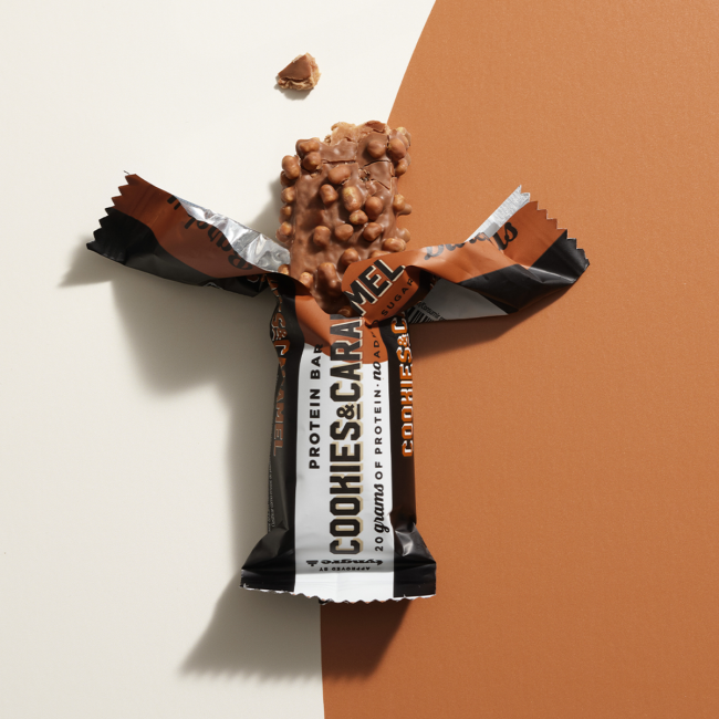 Barebells Bars Baton Proteic Cu Aroma De Biscuiti Si Caramel, 55g