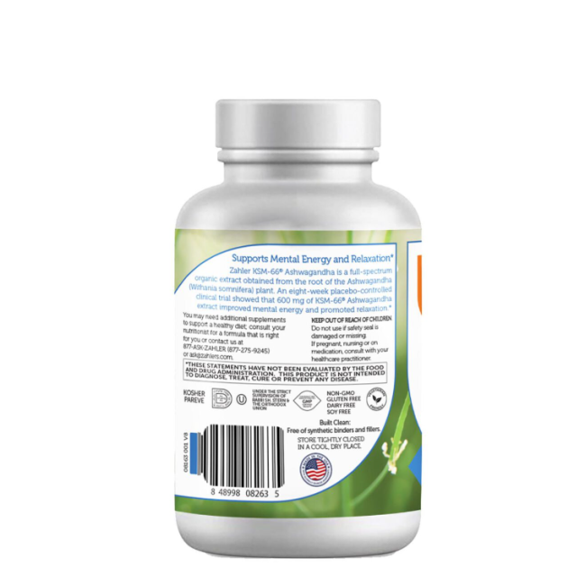 Zahler Ashwagandha Ksm-66, Extract Din Radacina De Ashwagandha 600mg, 60 Cps Zahler Ashwagandha Ksm-66, Extract Din Radacina De Ashwagandha 600mg, 60 Cps