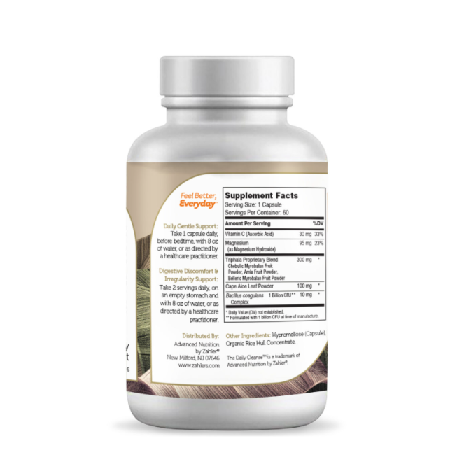 Zahler The Daily Cleanse, Formula Avansata Pentru Detoxifierea Organismului, 60 Cps Zahler The Daily Cleanse, Formula Avansata Pentru Detoxifierea Organismului, 60 Cps
