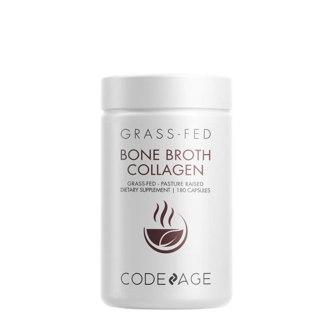 Codeage Bone Broth Collagen Peptides, Peptide Din Colagen De Tipul I, Ii & Iii Din Fiertura De Oase Cu Turmeric Si Ashwagandha, 180 Cps Codeage Bone Broth Collagen Peptides, Peptide Din Colagen De Tipul I, Ii & Iii Din Fiertura De Oase Cu Turmeric Si Ashwagandha, 180 Cps