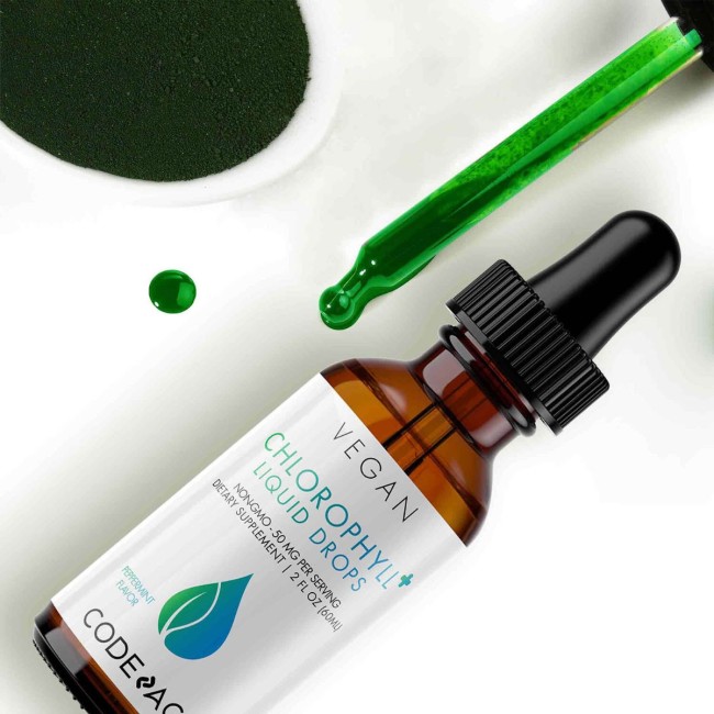 Codeage Chlorophyll Liquid Drops, Clorofila Lichida Cu Aroma De Menta, 60 Ml