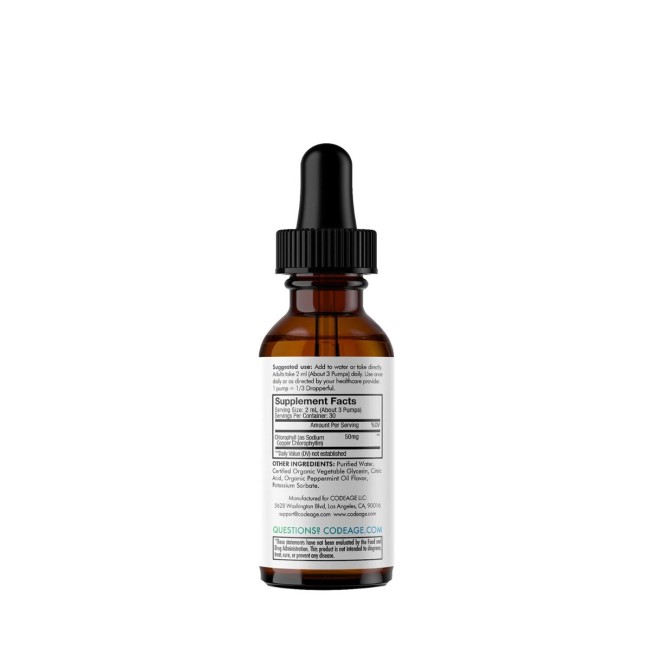 Codeage Chlorophyll Liquid Drops, Clorofila Lichida Cu Aroma De Menta, 60 Ml