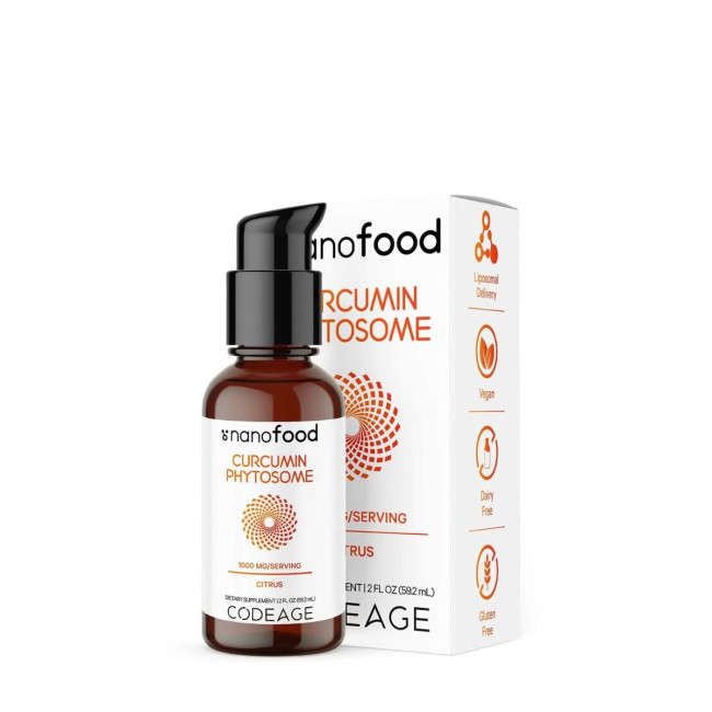 Codeage Nano Food Turmeric Phytosome, Turmeric Fitosom 1000 Mg Cu Aroma De Citrice, 59.2 Ml Codeage Nano Food Turmeric Phytosome, Turmeric Fitosom 1000 Mg Cu Aroma De Citrice, 59.2 Ml