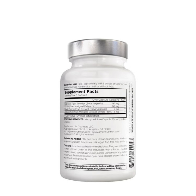 Codeage Amen Eyes Lutein Zeaxanthin And Black Pepper, Formula Pentru Sanatatea Ochilor, 90 Cps