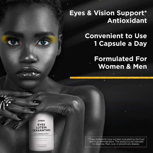 Codeage Amen Eyes Lutein Zeaxanthin And Black Pepper, Formula Pentru Sanatatea Ochilor, 90 Cps