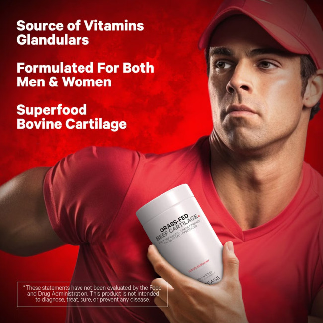 Codeage Grass-fed Beef Cartilage, Formula Pentru Sanatatea Articulatiilor Si Mobilitate, 180 Cps