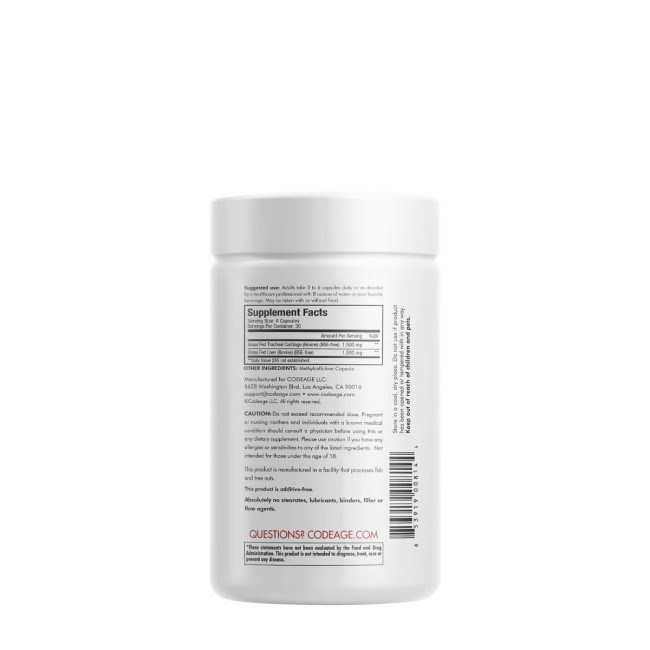Codeage Grass-fed Beef Cartilage, Formula Pentru Sanatatea Articulatiilor Si Mobilitate, 180 Cps