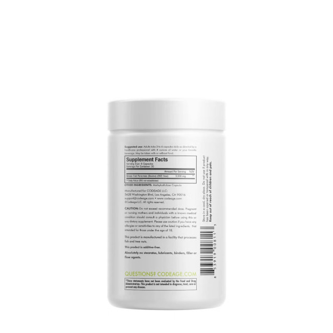 Codeage Grass-fed Beef Pancreas, Formula Premium Pentru Sustinerea Pancreasului, 180 Cps