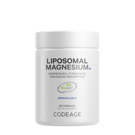 Codeage Liposomal Magnesium L-threonate, Magneziu L-treonat Liposomal Cu Fosfolipide - Formula Avansata Pentru Absorbtie Superioara, 90 Cps